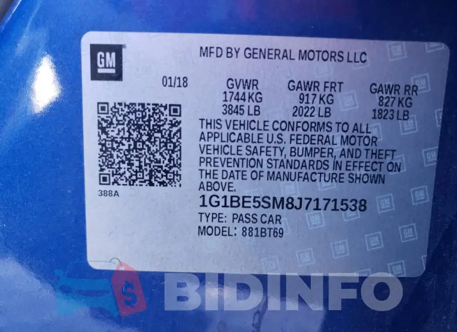 1G1BE5SM8J7171538 Photo# 12