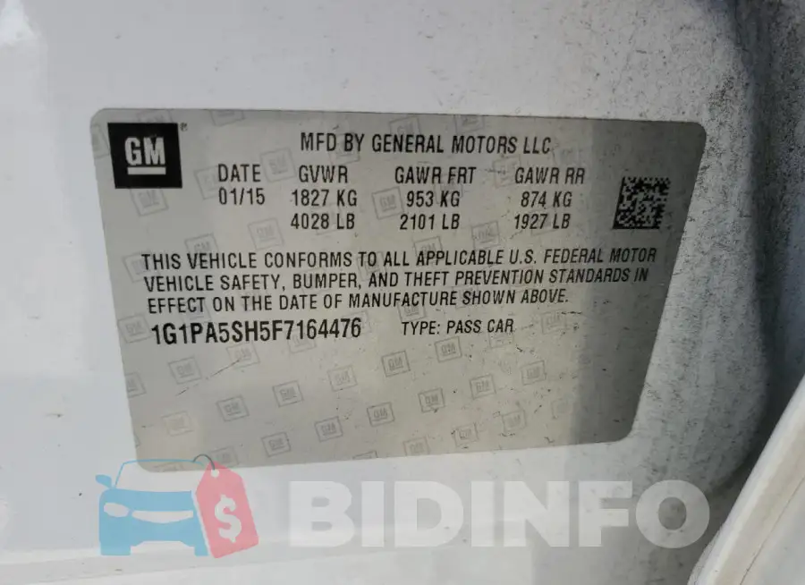 1G1PA5SH5F7164476 Photo# 12