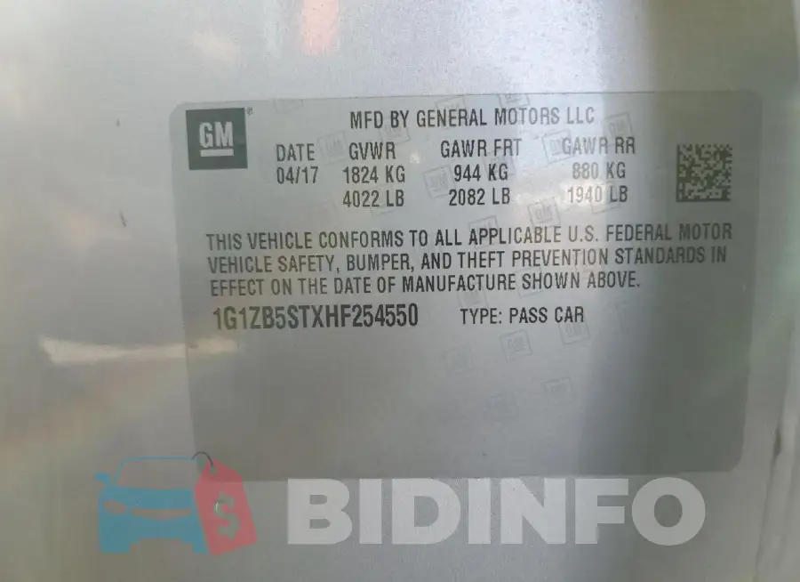 1G1ZB5STXHF254550 Photo# 12