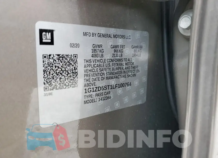 1G1ZD5ST1LF100764 Photo# 12
