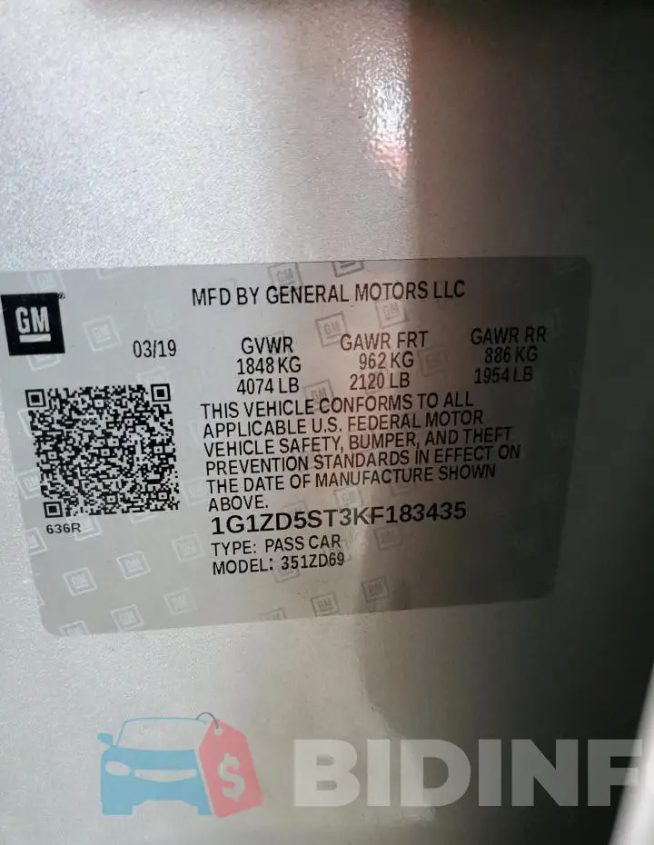 1G1ZD5ST3KF183435 Photo# 12