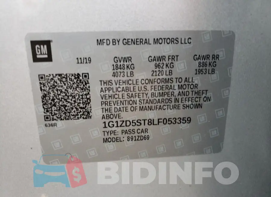 1G1ZD5ST8LF053359 Photo# 13