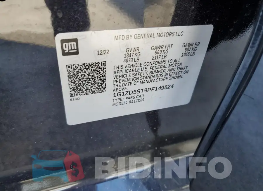 1G1ZD5ST9PF149524 Photo# 13