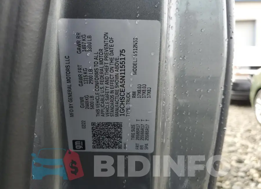 1GCHSCEA5N1155175 Photo# 12