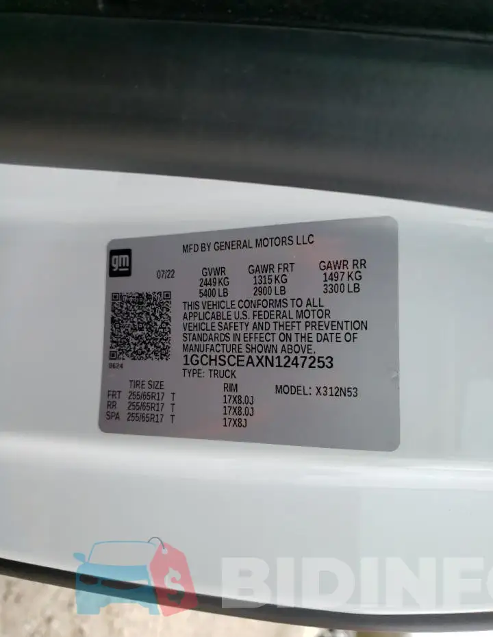 1GCHSCEAXN1247253 Photo# 12