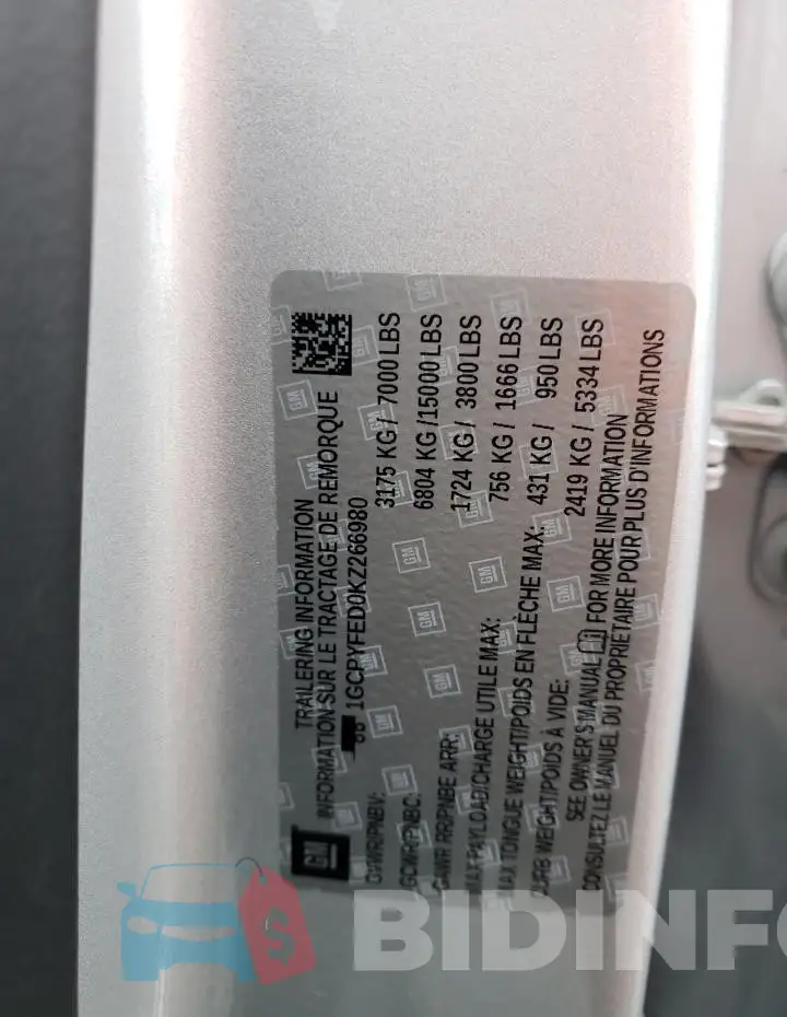 1GCPYFED0KZ266980 Photo# 12
