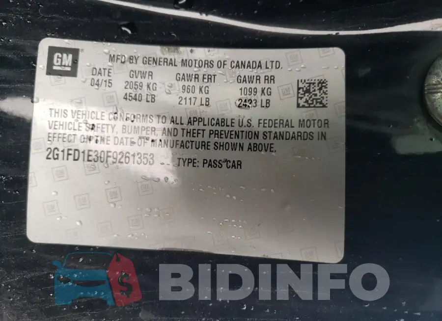 2G1FD1E30F9261353 Photo# 12
