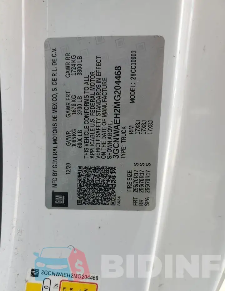 3GCNWAEH2MG204468 Photo# 12