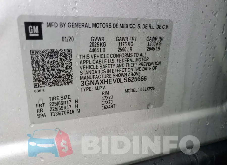 3GNAXHEV0LS625666 Photo# 12