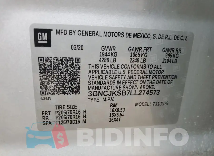 3GNCJKSB7LL274573 Photo# 12