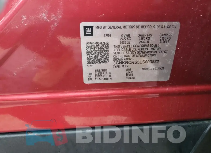 3GNKBCRS5LS603832 Photo# 14