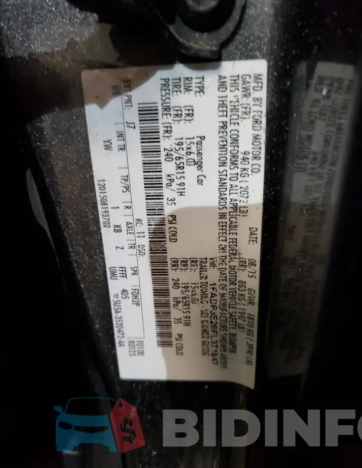 1FADP3E26FL371847 Photo# 12