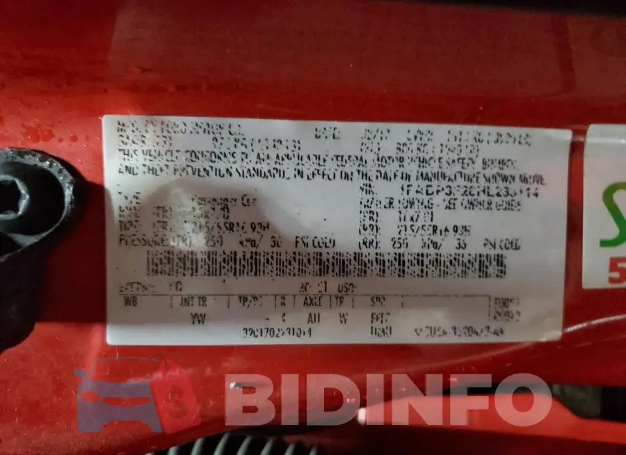 1FADP3F26HL233114 Photo# 12