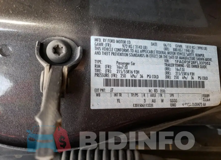 1FADP3F28FL337052 Photo# 13