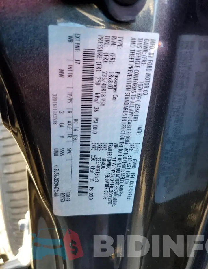 1FADP3L91HL201270 Photo# 13