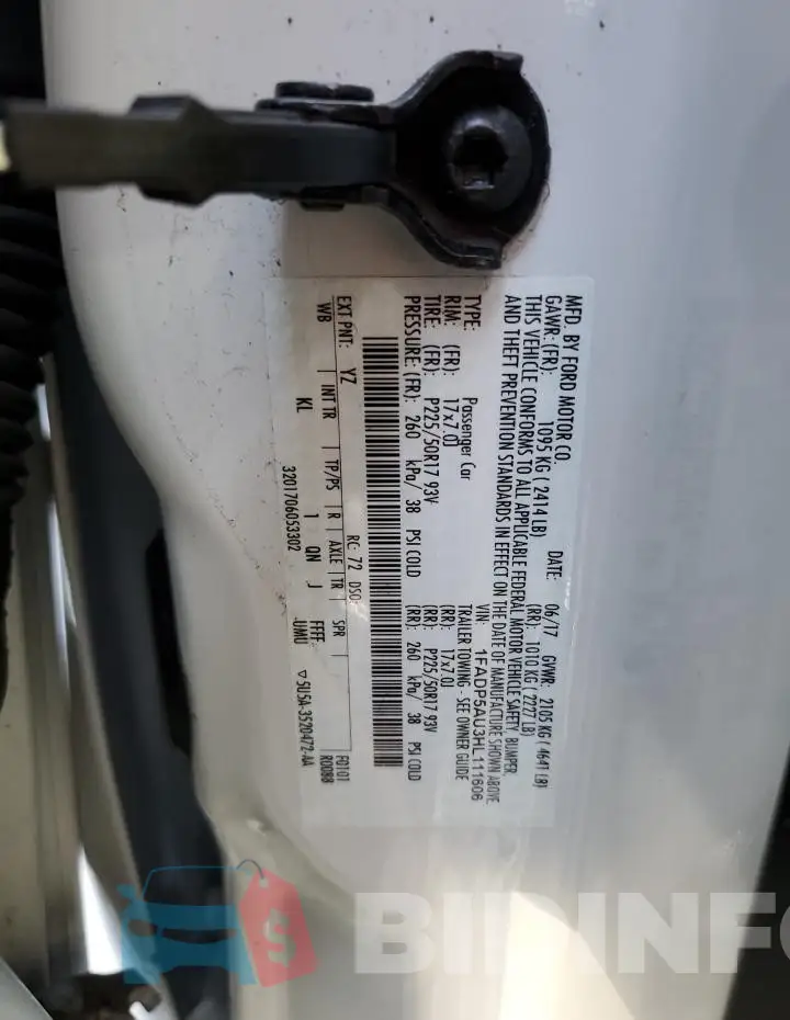 1FADP5AU3HL111606 Photo# 13