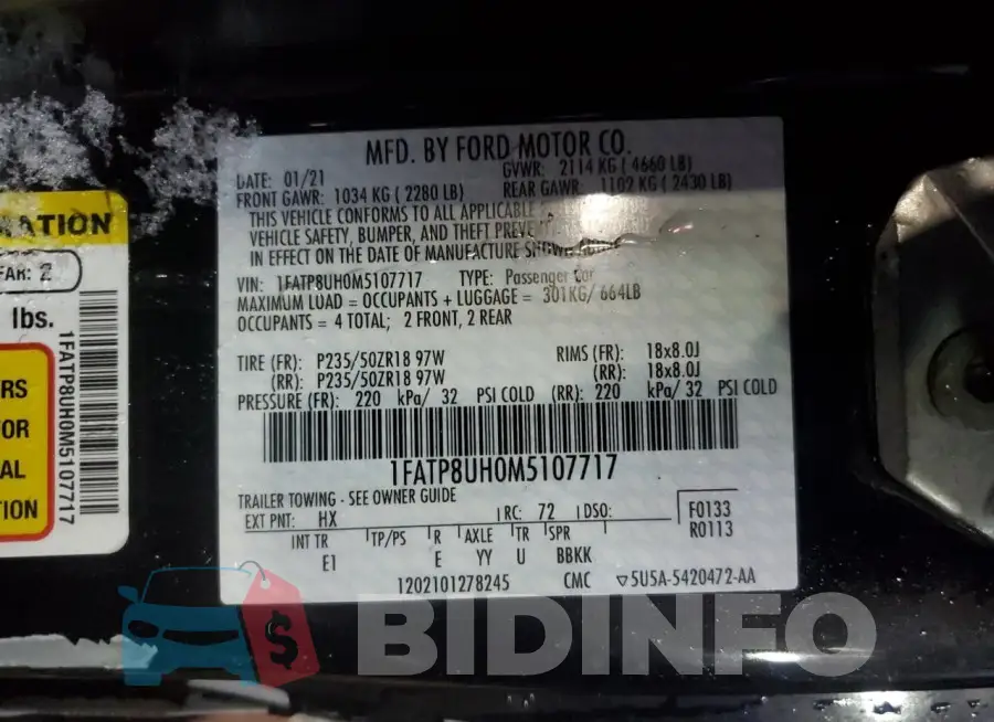1FATP8UH0M5107717 Photo# 12