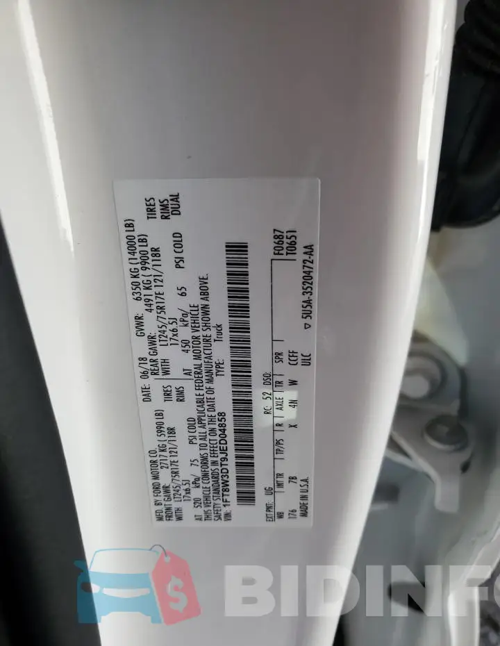 1FT8W3DT9JED04858 Photo# 12