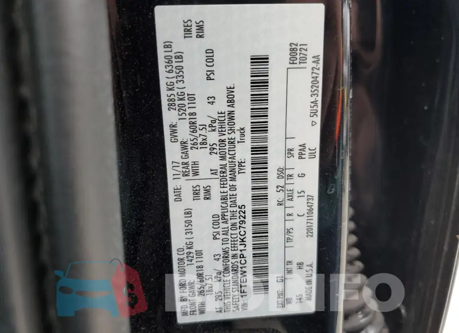 1FTEW1CP1JKC79225 Photo# 12