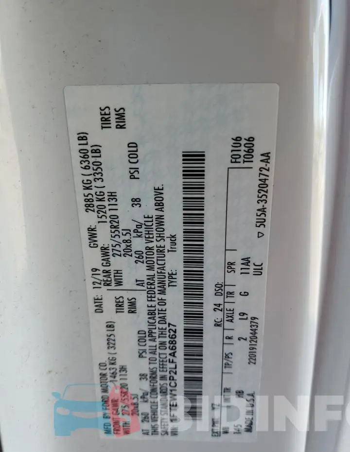 1FTEW1CP2LFA68627 Photo# 12