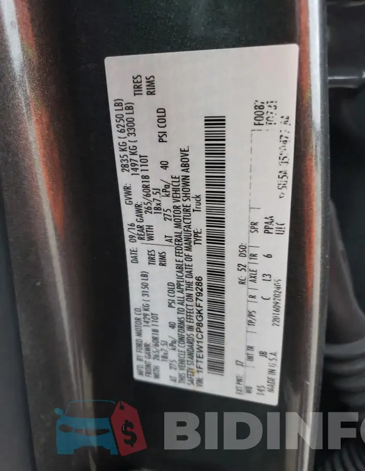 1FTEW1CP8GKF79286 Photo# 12