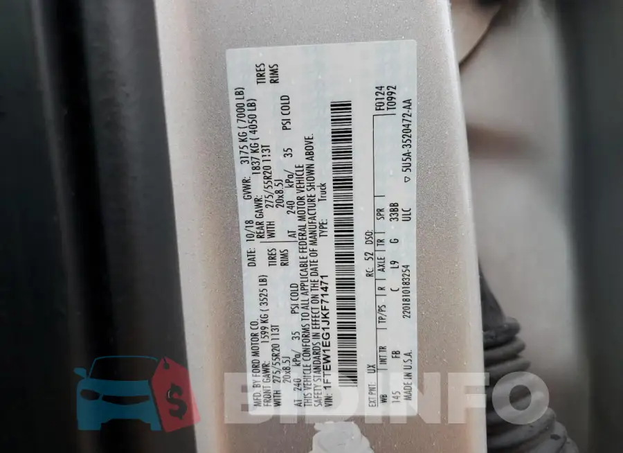 1FTEW1EG1JKF71471 Photo# 12
