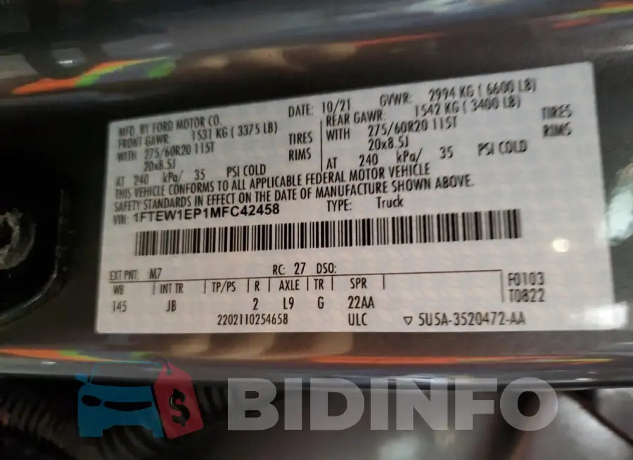 1FTEW1EP1MFC42458 Photo# 12