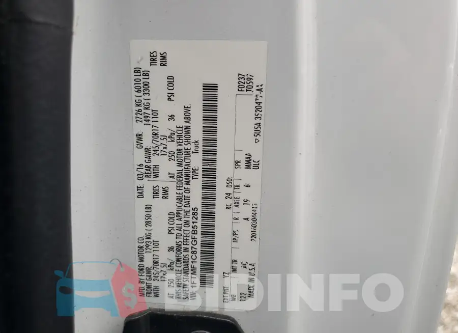 1FTMF1C87GFB51285 Photo# 13