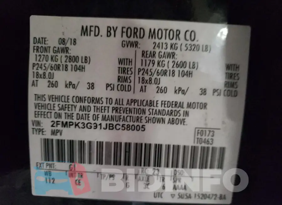 2FMPK3G91JBC58005 Photo# 13