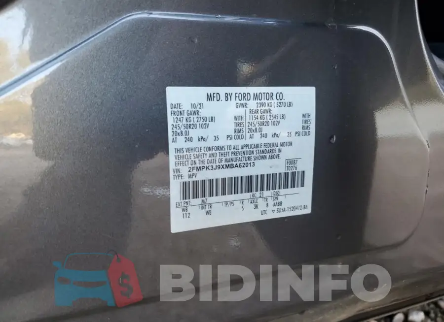 2FMPK3J9XMBA62013 Photo# 12