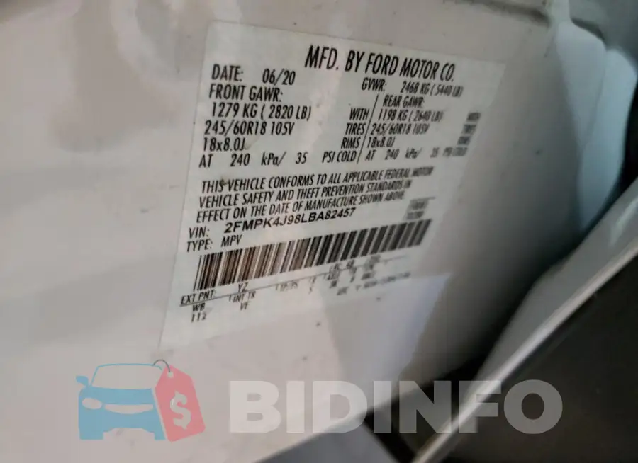 2FMPK4J98LBA82457 Photo# 12