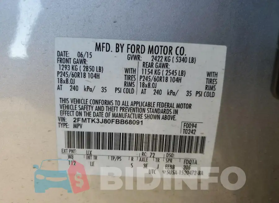2FMTK3J80FBB68091 Photo# 13