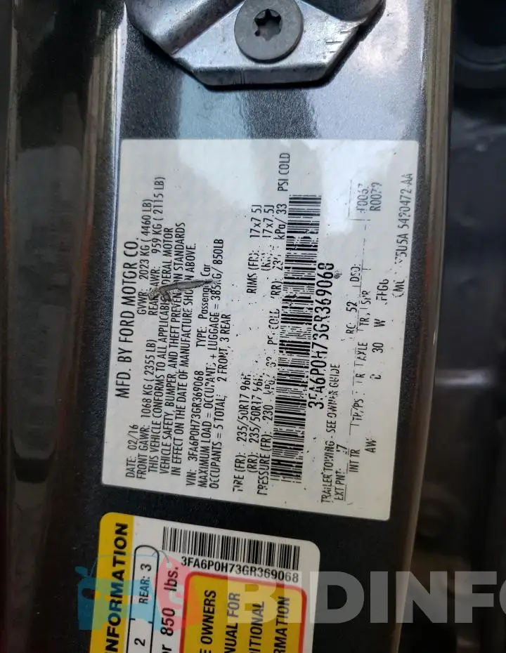 3FA6P0H73GR369068 Photo# 12