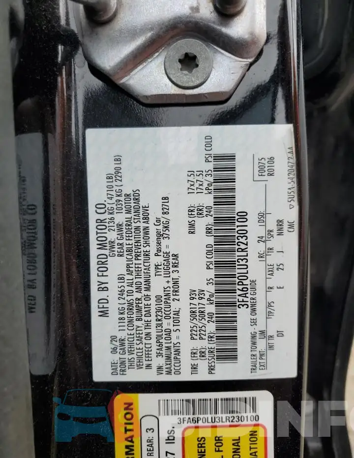 3FA6P0LU3LR230100 Photo# 13