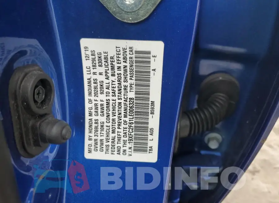19XFC2F61LE006328 Photo# 12