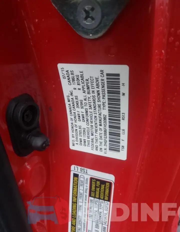 2HGFG3B86FH530862 Photo# 12