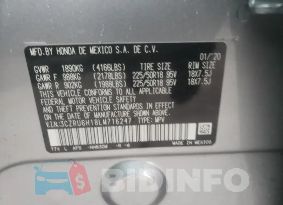 3CZRU6H18LM716247 Photo# 13