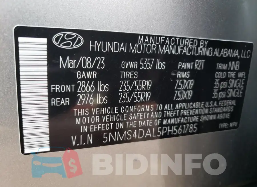 5NMS4DAL5PH561785 Photo# 13