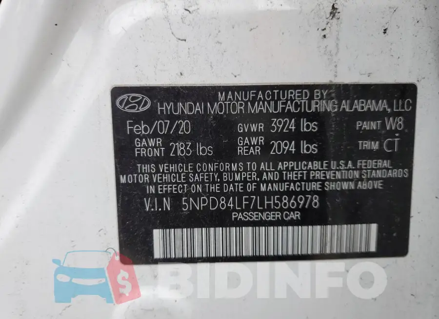 5NPD84LF7LH586978 Photo# 12