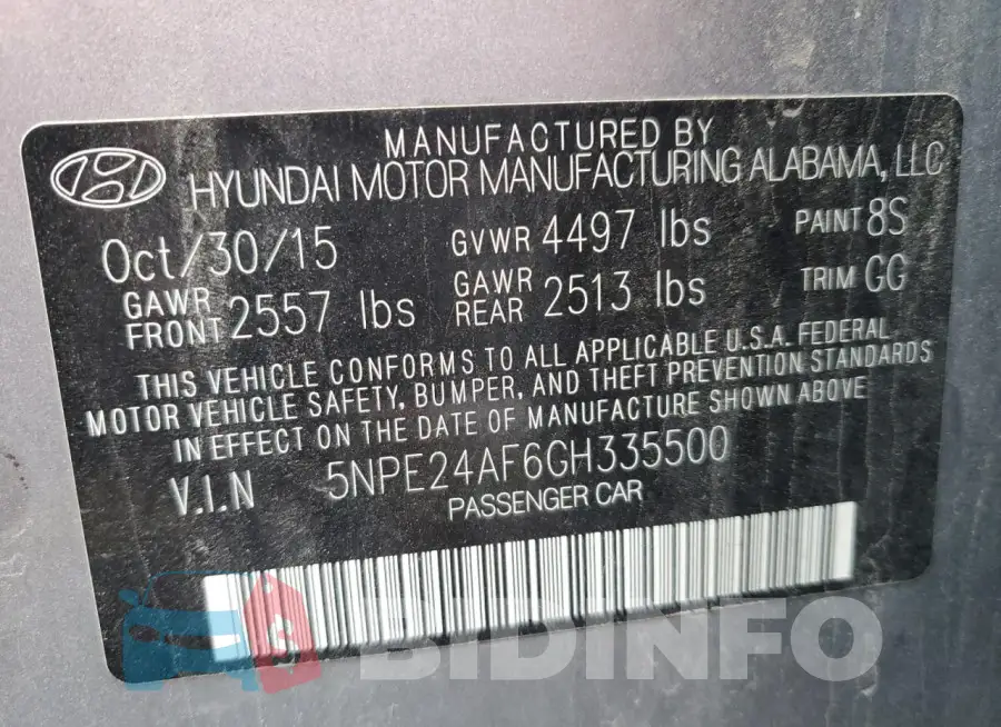 5NPE24AF6GH335500 Photo# 12