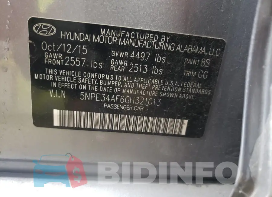 5NPE34AF6GH321013 Photo# 12
