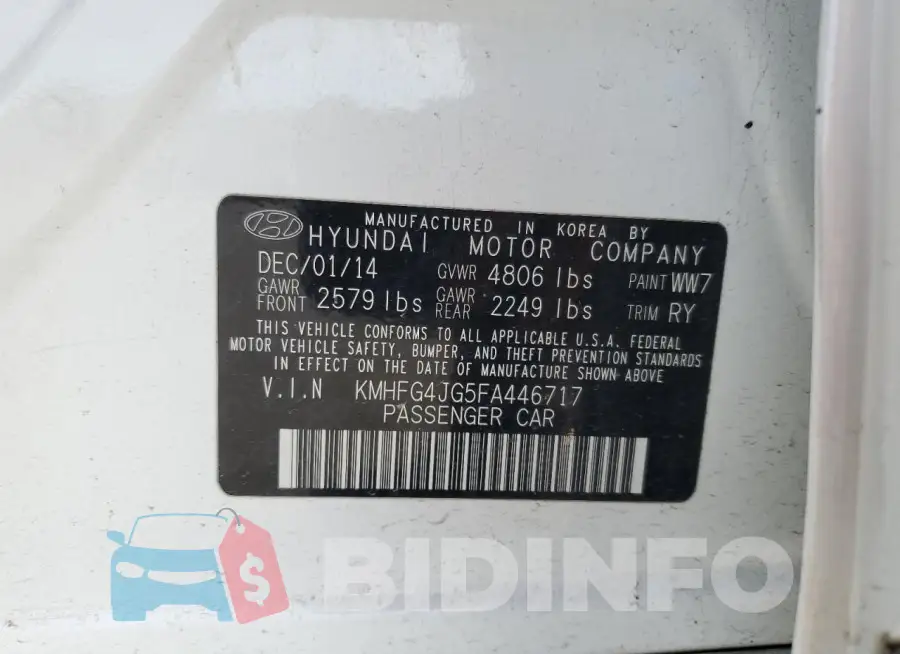 KMHFG4JG5FA446717 Photo# 12