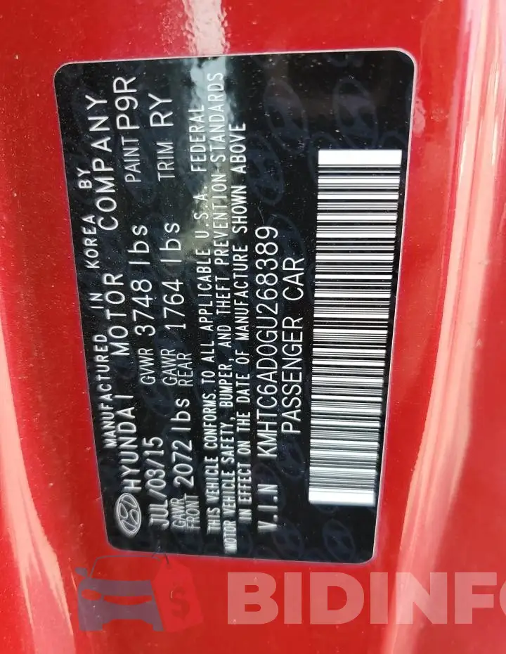 KMHTC6AD0GU268389 Photo# 12
