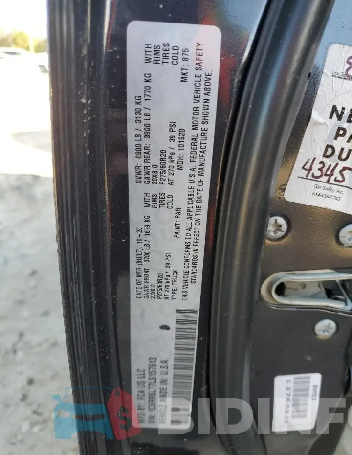 1C6RR6LT7LS157613 Photo# 12