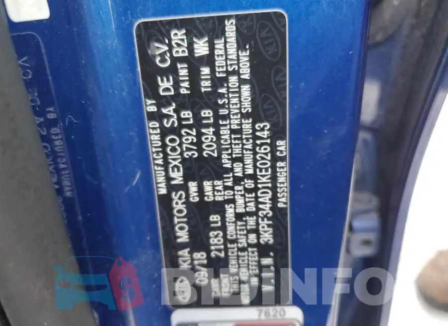 3KPF34AD1KE026143 Photo# 12