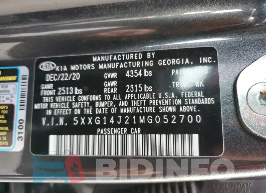 5XXG14J21MG052700 Photo# 14