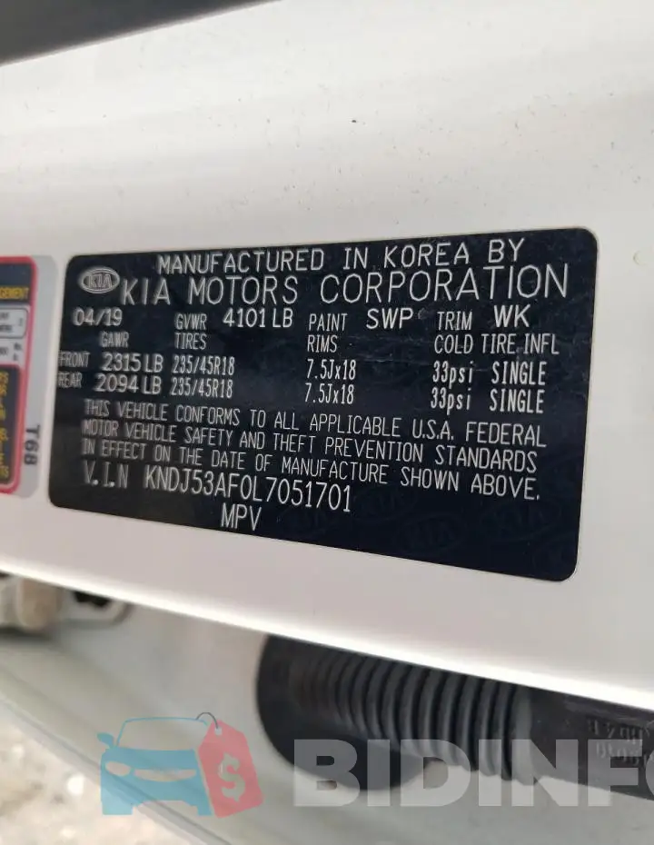 KNDJ53AF0L7051701 Photo# 12
