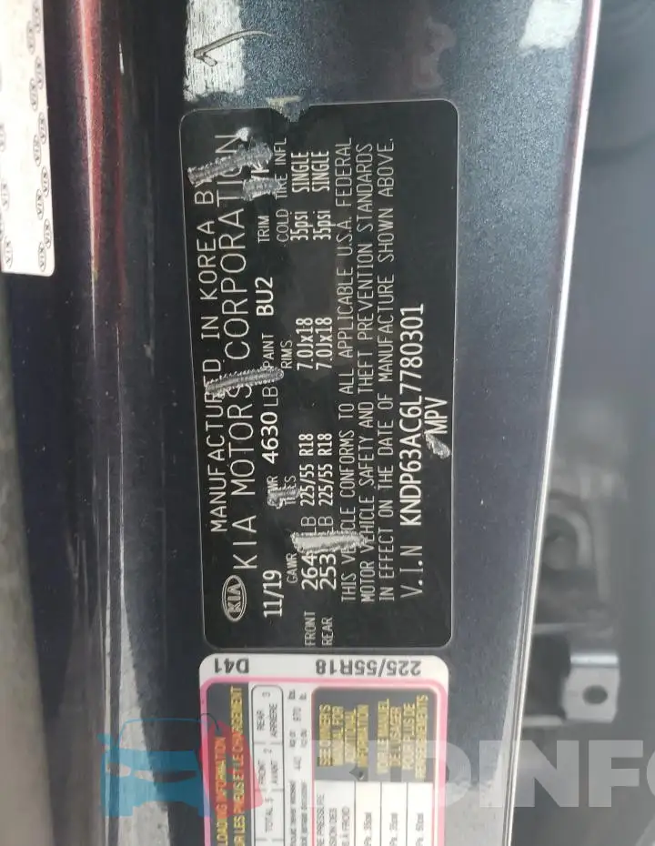 KNDP63AC6L7780301 Photo# 13