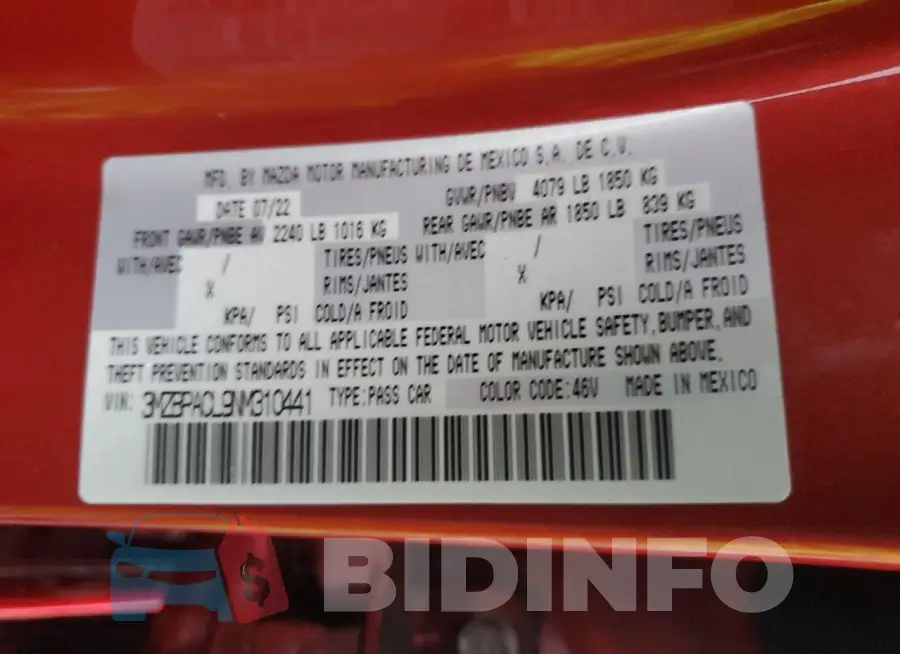 3MZBPACL9NM310441 Photo# 12
