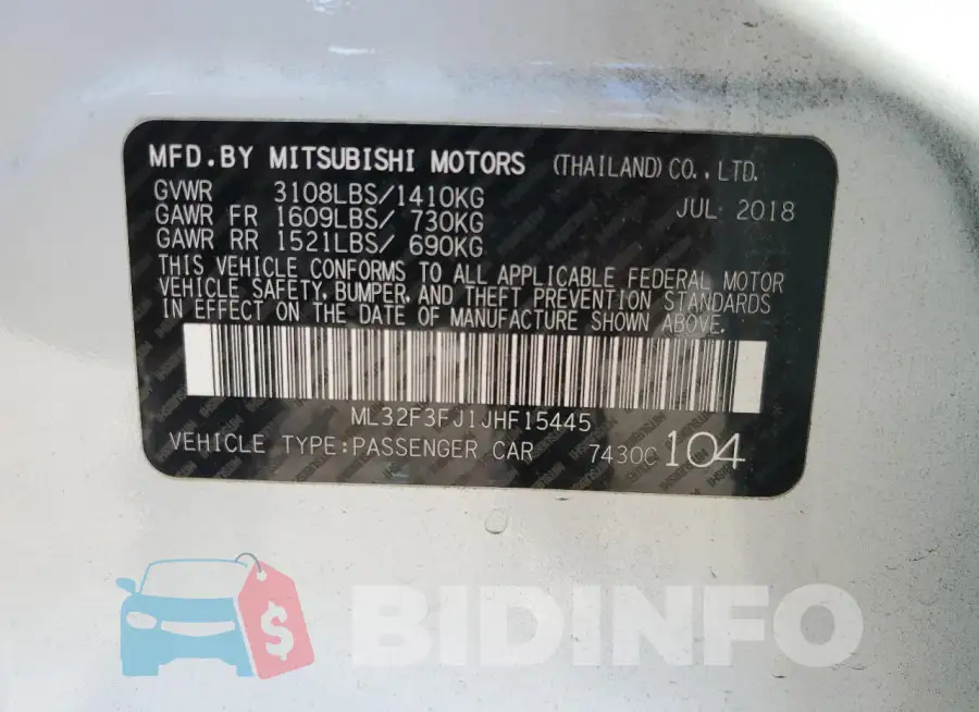 ML32F3FJ1JHF15445 Photo# 12